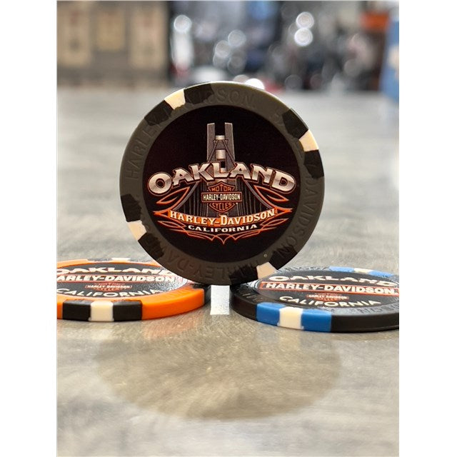 Oakland H-D Poker Chip