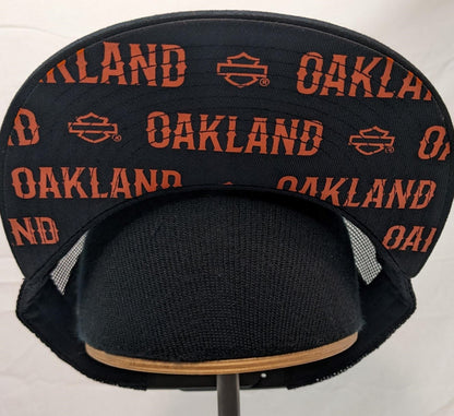 Oakland H-D Ballcap - Black and Orange Trucker