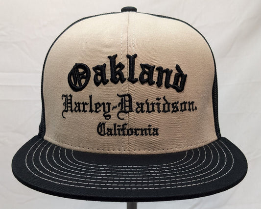 Oakland H-D Ballcap - Black and Tan Trucker