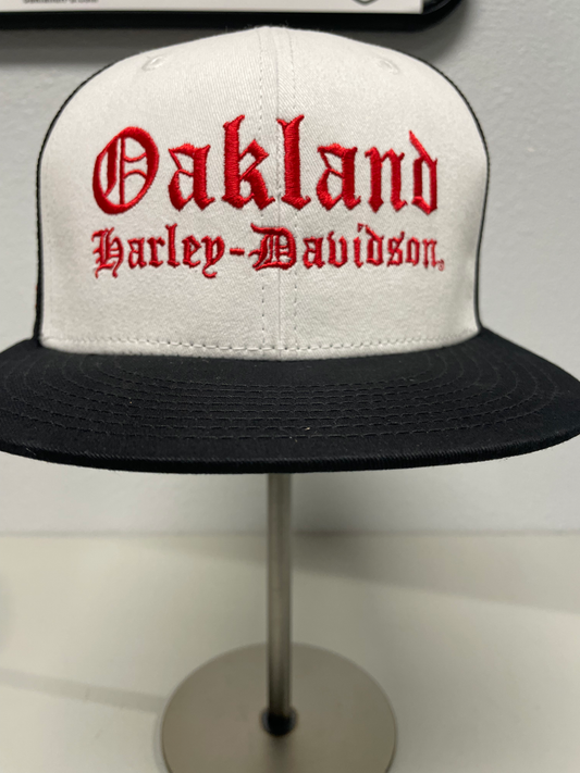 Oakland H-D Ballcap - White/Red/Black Trucker