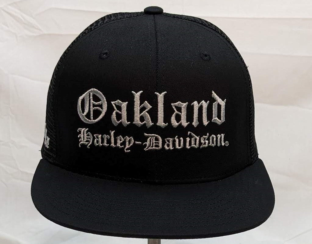 Oakland H-D Ballcap - Black and Gray Trucker