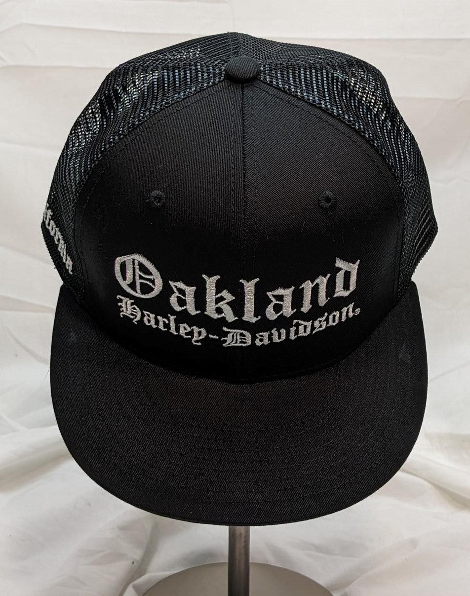 Oakland H-D Ballcap - Black and Gray Trucker