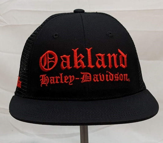 Oakland H-D Ballcap - Red and Black Trucker