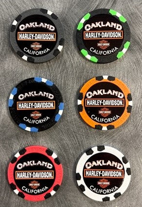 Oakland H-D Poker Chip